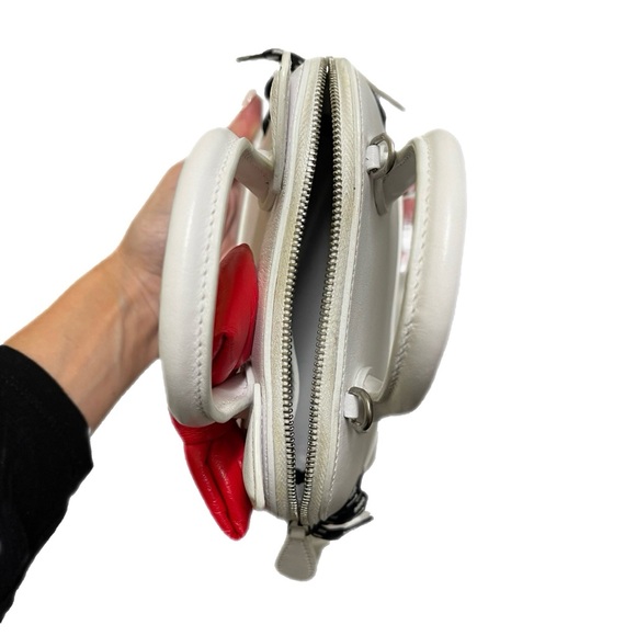 RARE Balanciaga x Hello Kitty White Leather / Red Bow Crossbody Bag with Receipt - Picture 12 of 13